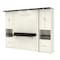 Bestar Lumina Full Murphy Bed with Desk and 2 Storage Cabinets (107W), White Chocolate 85893-31 - alternate 1